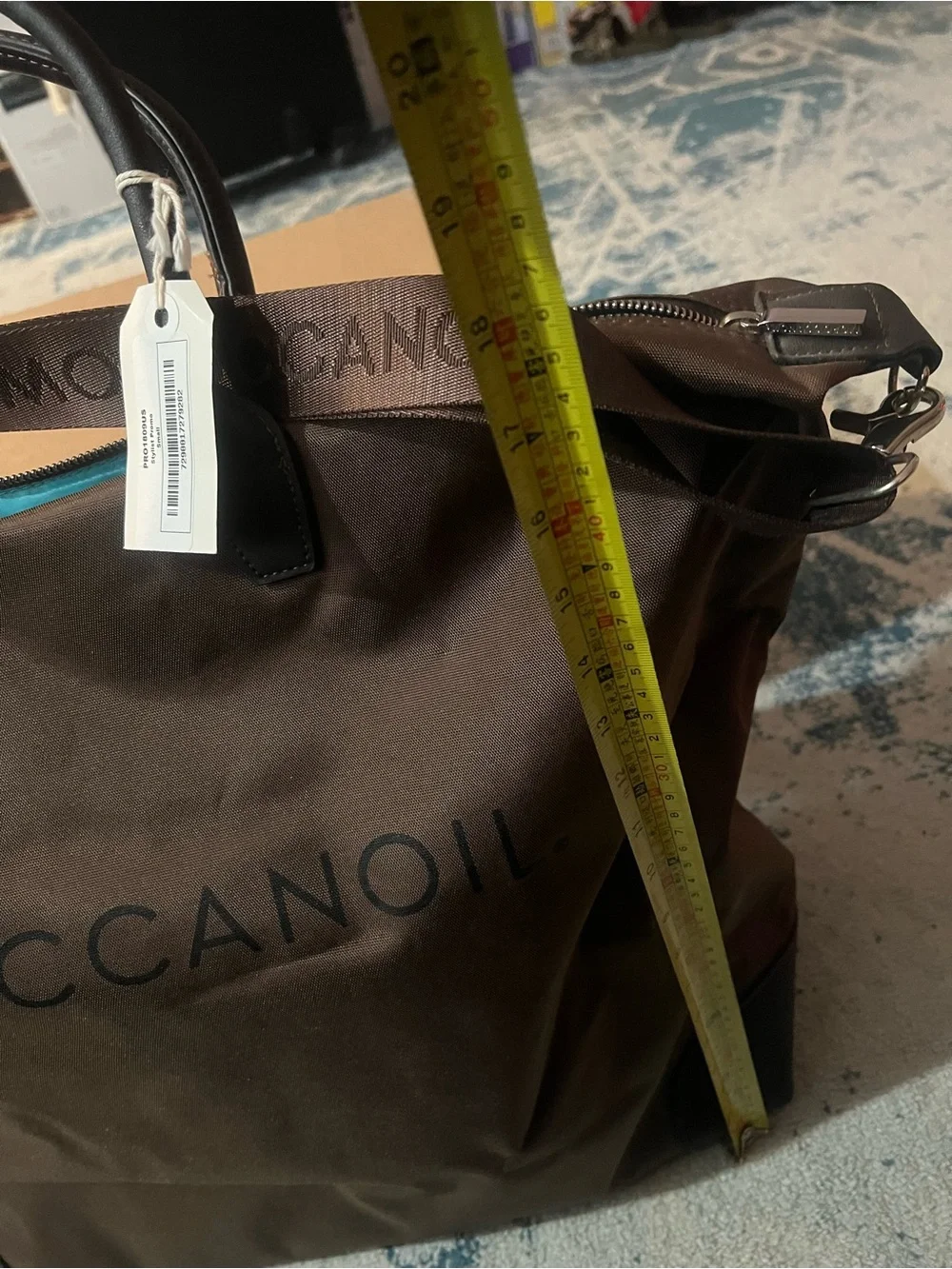 BRAND NEW! MoroccanOil JUMBO Brown (Weekender/Carryall) Bag
